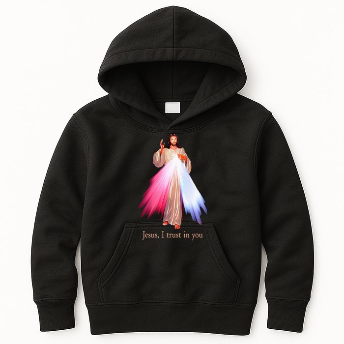 Divine Mercy Jesus I Trust In You Kids Hoodie