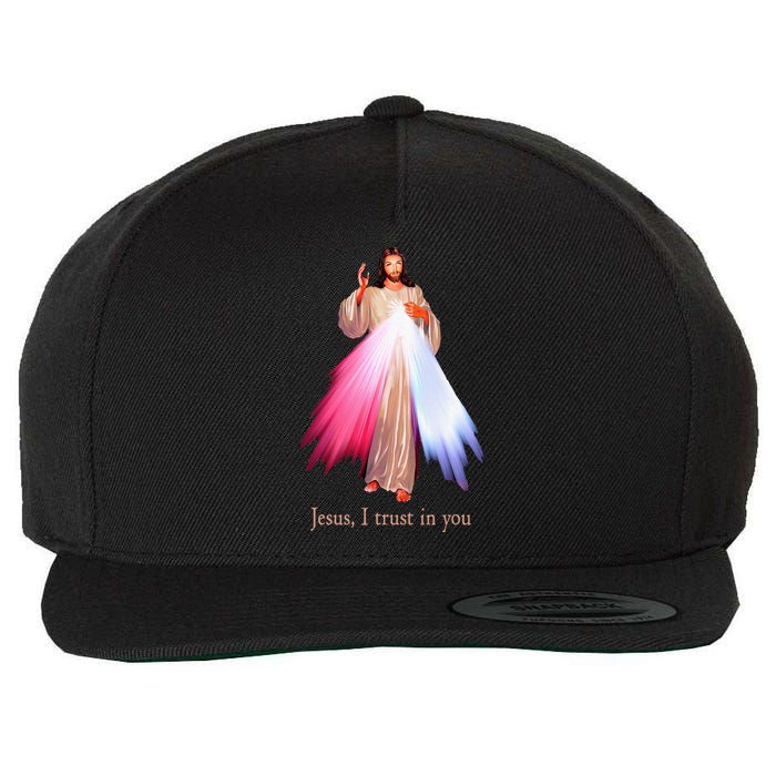 Divine Mercy Jesus I Trust In You Wool Snapback Cap