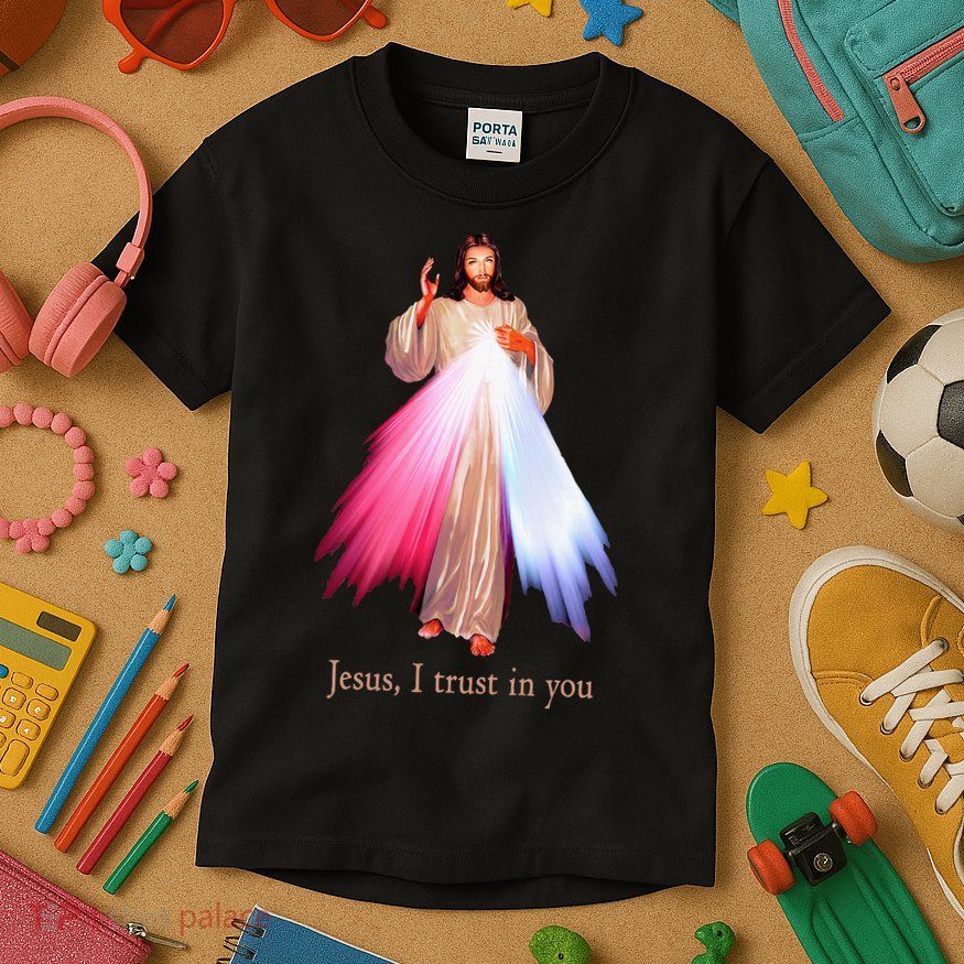 Divine Mercy Jesus I Trust In You Kids T-Shirt