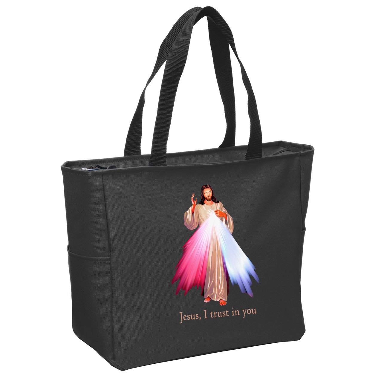 Divine Mercy Jesus I Trust In You Zip Tote Bag
