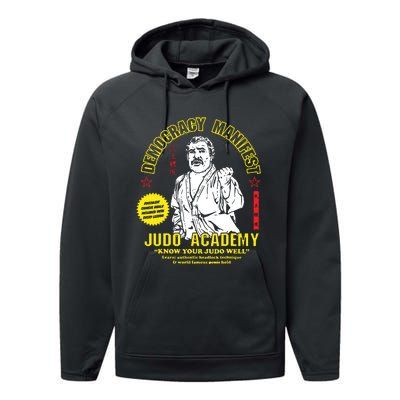 Democracy Manifest Judo Academy Funny Democracy Manifest Performance Fleece Hoodie