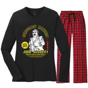 Democracy Manifest Judo Academy Funny Democracy Manifest Women's Long Sleeve Flannel Pajama Set 