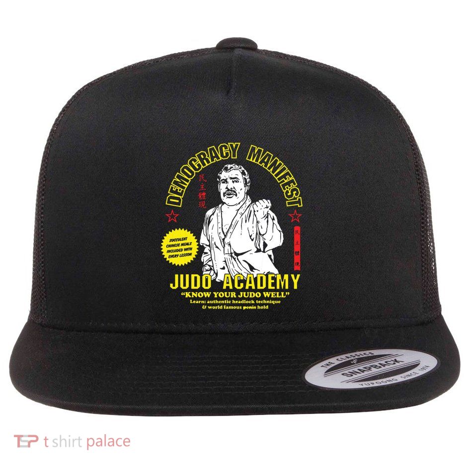 Democracy Manifest Judo Academy Funny Democracy Manifest Flatbill Hat