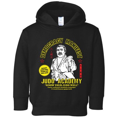 Democracy Manifest Judo Academy Funny Democracy Manifest Toddler Hoodie