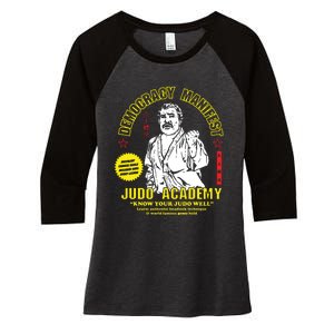 Democracy Manifest Judo Academy Funny Democracy Manifest Women's Tri-Blend 3/4-Sleeve Raglan Shirt