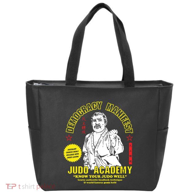Democracy Manifest Judo Academy Funny Democracy Manifest Zip Tote Bag