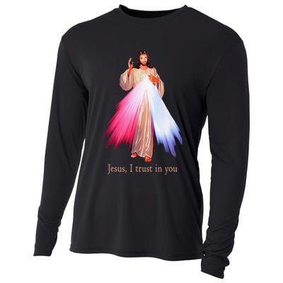 Divine Mercy Jesus I Trust In You Cooling Performance Long Sleeve Crew