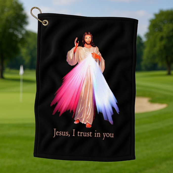 Divine Mercy Jesus I Trust In You Golf Towel