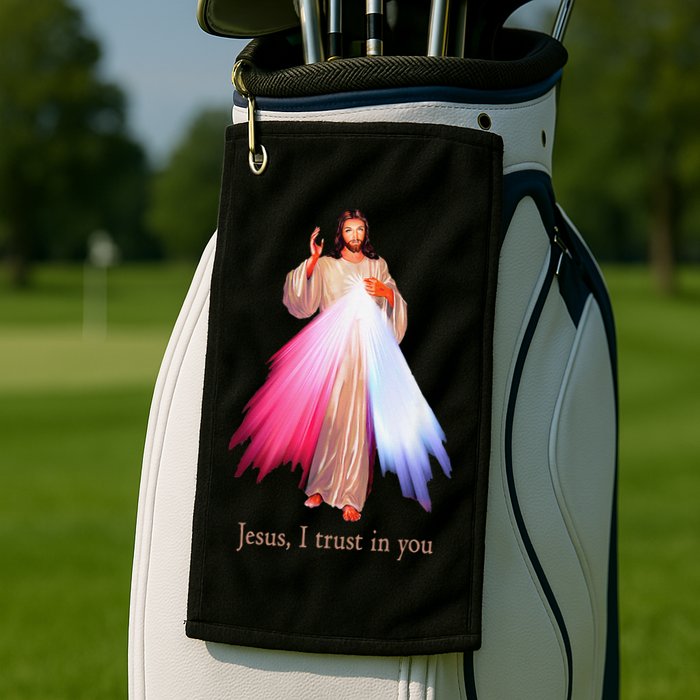 Divine Mercy Jesus I Trust In You Golf Towel