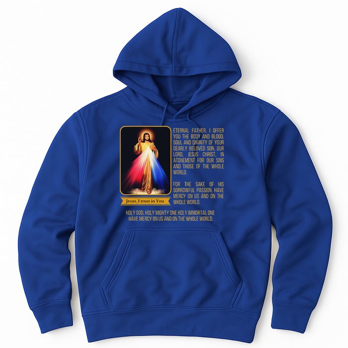 Divine Mercy Jesus Image Chaplet Novena Prayer Catholic Hoodie