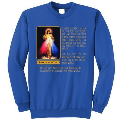 Divine Mercy Jesus Image Chaplet Novena Prayer Catholic Sweatshirt