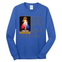 Divine Mercy Jesus Image Chaplet Novena Prayer Catholic Tall Long Sleeve T-Shirt