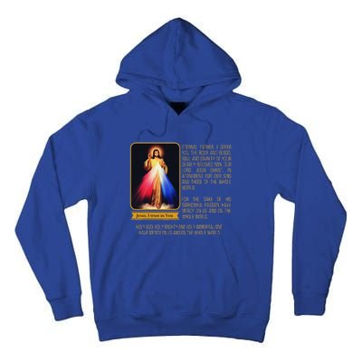 Divine Mercy Jesus Image Chaplet Novena Prayer Catholic Tall Hoodie