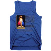 Divine Mercy Jesus Image Chaplet Novena Prayer Catholic Tank Top