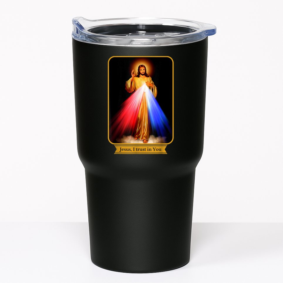 Divine Mercy Jesus I Trust In You Catholic Tumbler