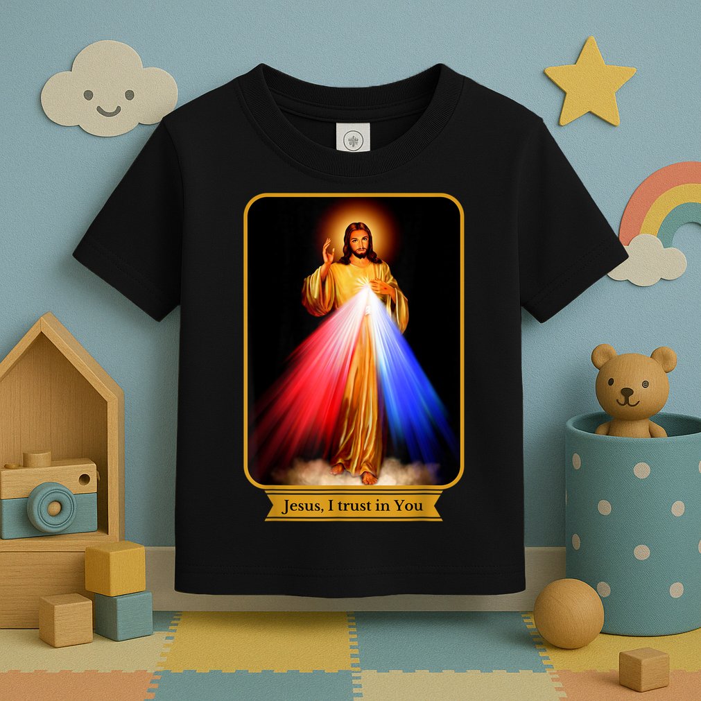 Divine Mercy Jesus I Trust In You Catholic Toddler T-Shirt