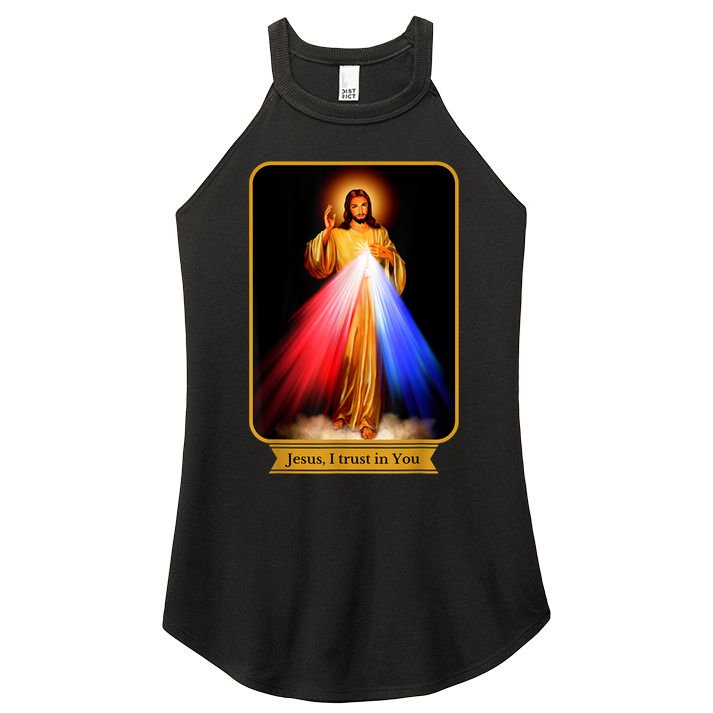 Divine Mercy Jesus I Trust In You Catholic Women's Perfect Tri Rocker Tank