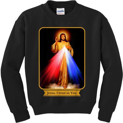 Divine Mercy Jesus I Trust In You Catholic Kids Sweatshirt