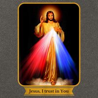 Divine Mercy Jesus I Trust In You Catholic Cotton Canvas Backpack