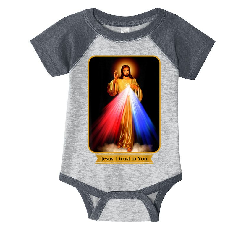 Divine Mercy Jesus I Trust In You Catholic Infant Baby Jersey Bodysuit