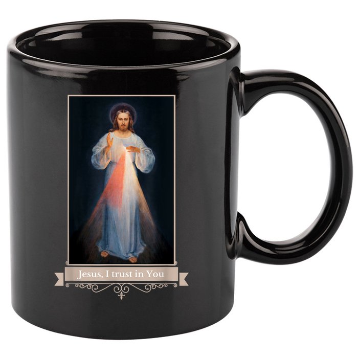 Divine Mercy Jesus I Trust In You Catholic Religious 11oz C Handle Ceramic Mug