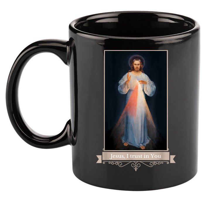 Divine Mercy Jesus I Trust In You Catholic Religious 11oz C Handle Ceramic Mug