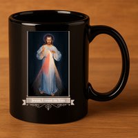 Divine Mercy Jesus I Trust In You Catholic Religious 11oz C Handle Ceramic Mug