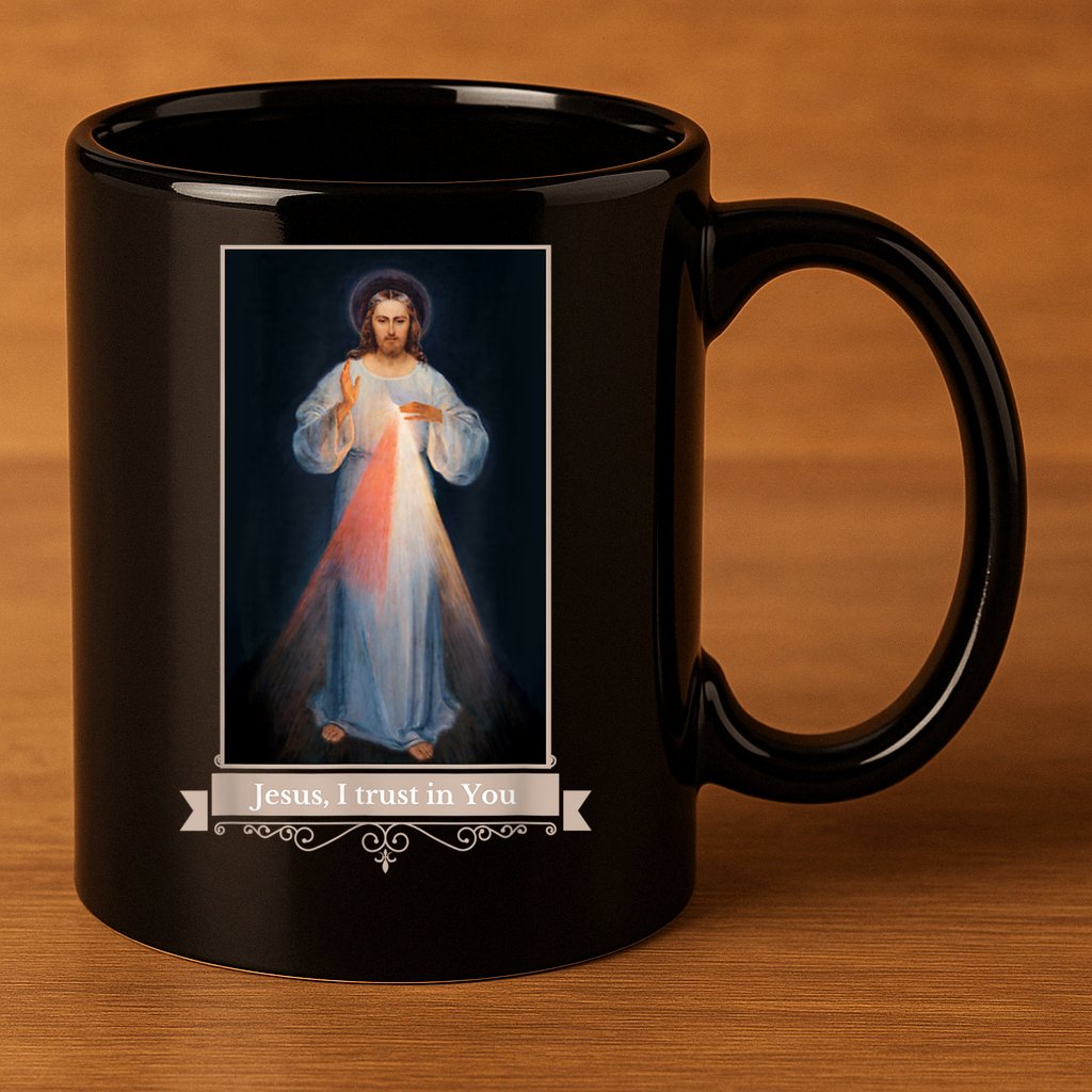 Divine Mercy Jesus I Trust In You Catholic Religious 11oz C Handle Ceramic Mug