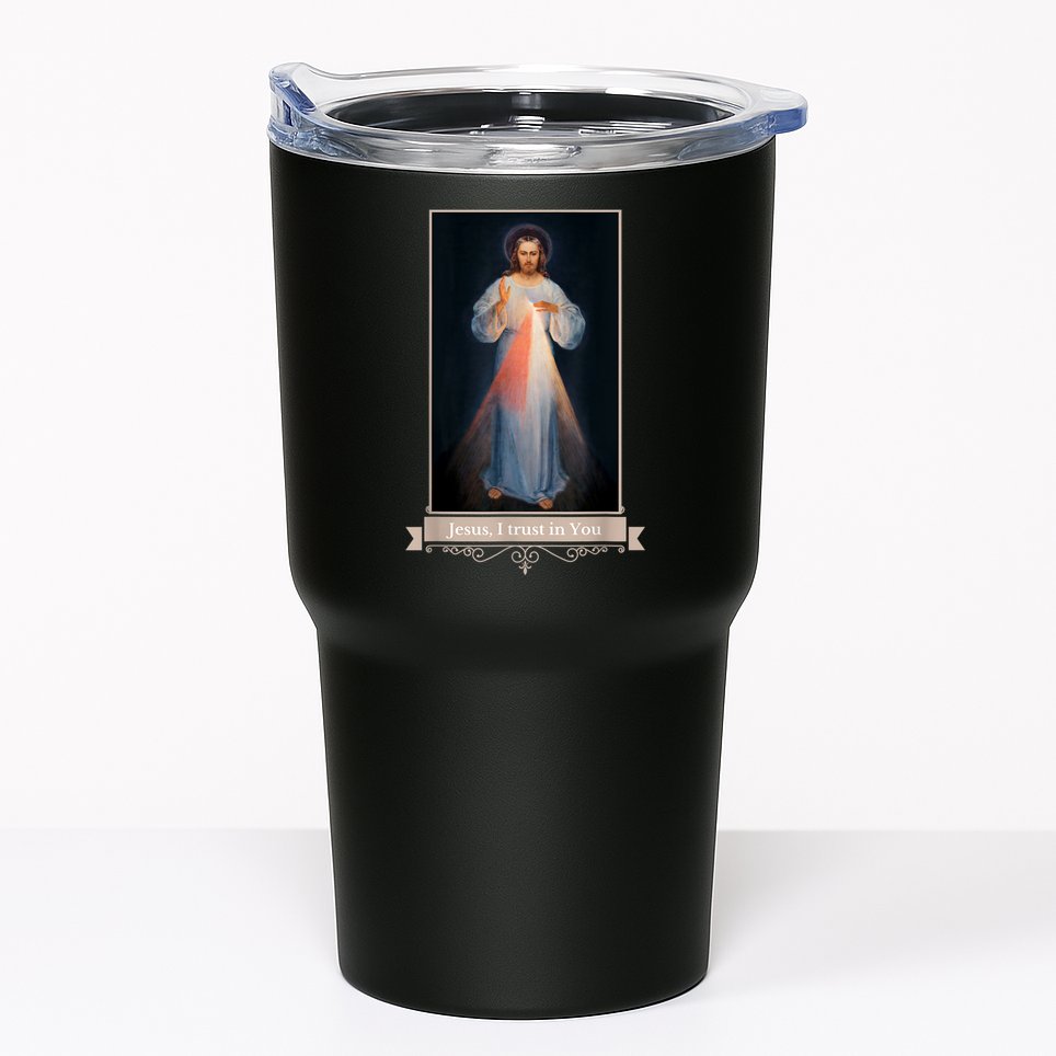 Divine Mercy Jesus I Trust In You Catholic Religious Tumbler