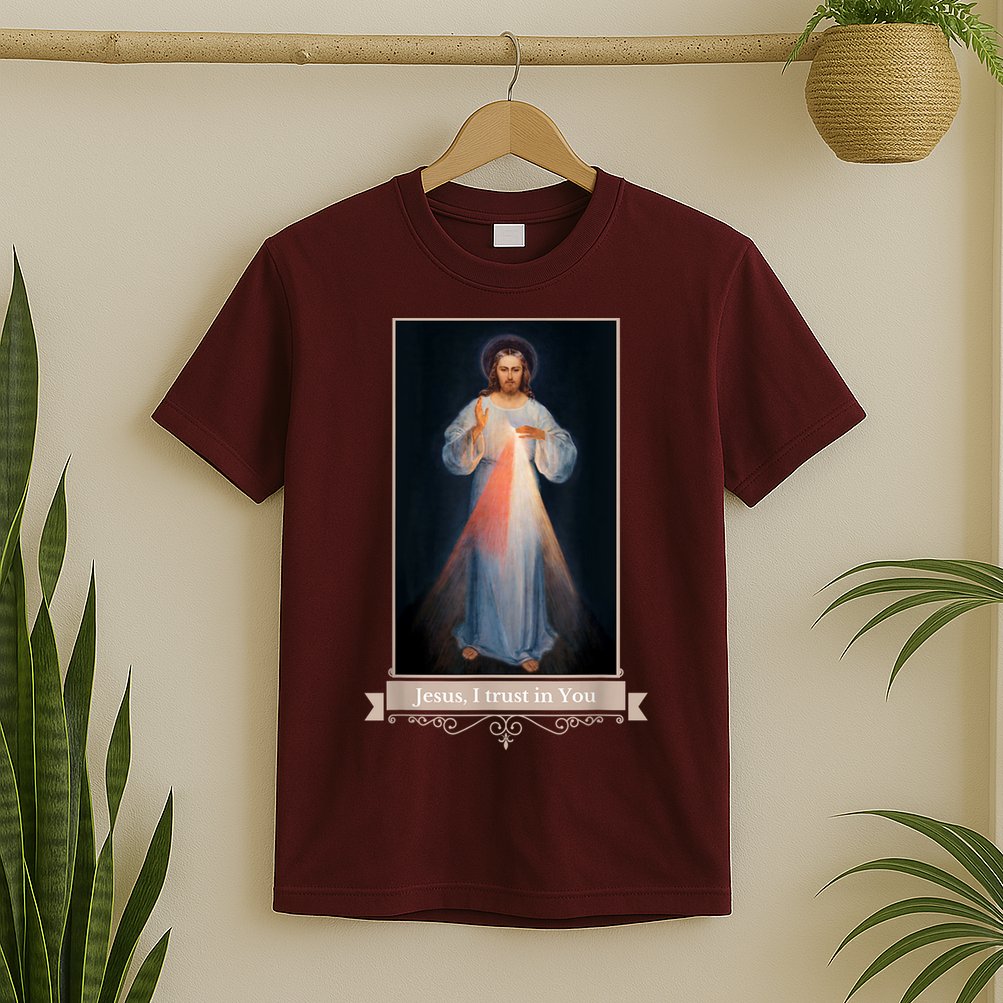 Divine Mercy Jesus I Trust In You Catholic Religious T-Shirt
