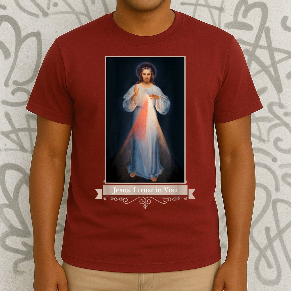 Divine Mercy Jesus I Trust In You Catholic Religious T-Shirt