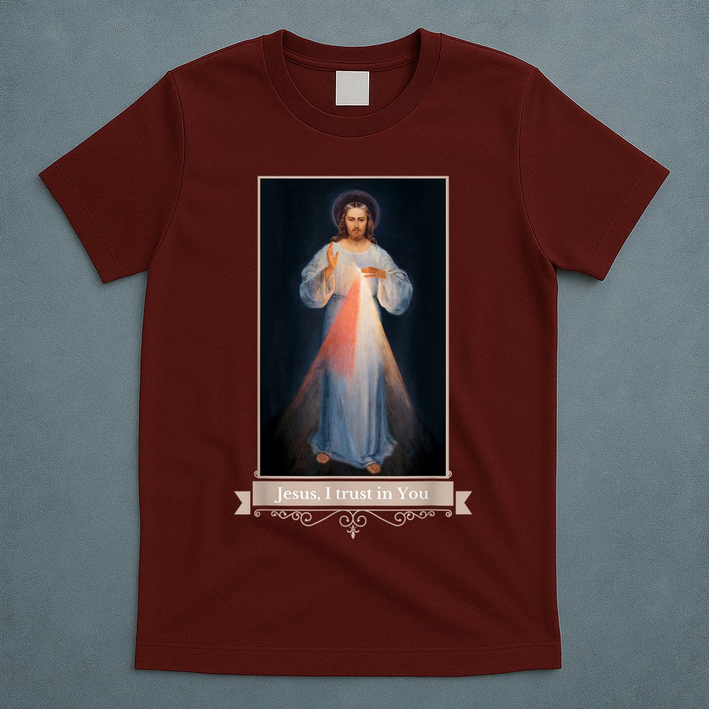 Divine Mercy Jesus I Trust In You Catholic Religious T-Shirt