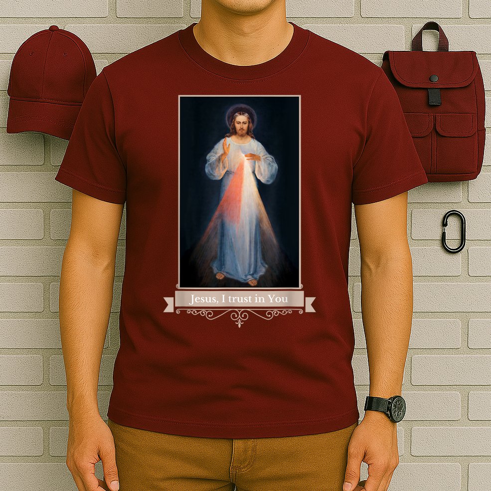 Divine Mercy Jesus I Trust In You Catholic Religious T-Shirt