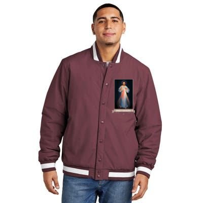 Divine Mercy Jesus I Trust In You Catholic Religious Insulated Varsity Jacket