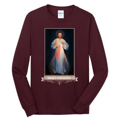 Divine Mercy Jesus I Trust In You Catholic Religious Tall Long Sleeve T-Shirt