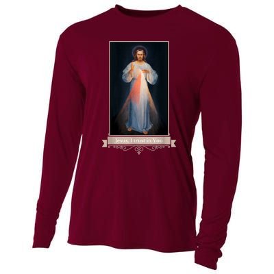 Divine Mercy Jesus I Trust In You Catholic Religious Cooling Performance Long Sleeve Crew