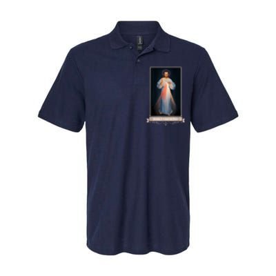 Divine Mercy Jesus I Trust In You Catholic Religious Softstyle Adult Sport Polo