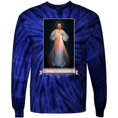 Divine Mercy Jesus I Trust In You Catholic Religious Tie-Dye Long Sleeve Shirt