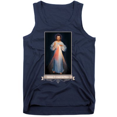 Divine Mercy Jesus I Trust In You Catholic Religious Tank Top