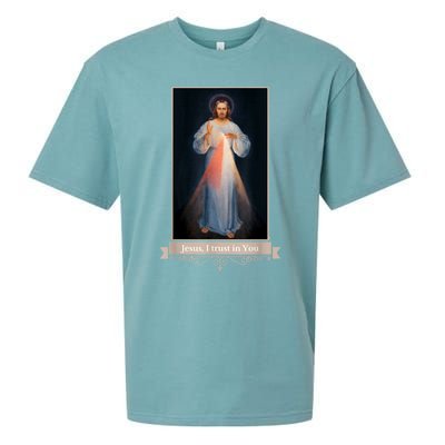 Divine Mercy Jesus I Trust In You Catholic Religious Sueded Cloud Jersey T-Shirt