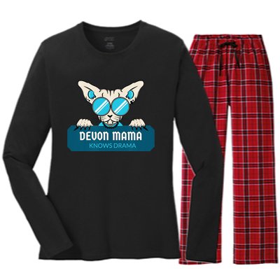 Devon Mama Knows Drama Women's Long Sleeve Flannel Pajama Set 