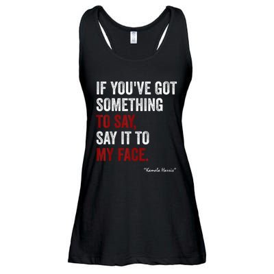 Debate Me Kamala Harris Tells To Trump  Say It To My Face  Ladies Essential Flowy Tank