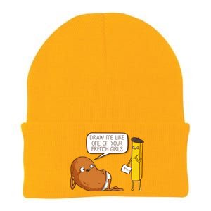 Draw Me Like One Of Your French Girls Fries Potato Funny Knit Cap Winter Beanie