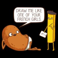 Draw Me Like One Of Your French Girls Fries Potato Funny Cooling Performance Crew T-Shirt