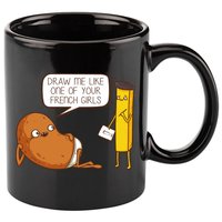 Draw Me Like One Of Your French Girls Fries Potato Funny 11oz C Handle Ceramic Mug