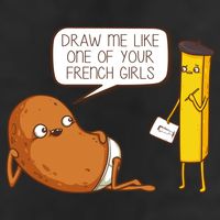 Draw Me Like One Of Your French Girls Fries Potato Funny 11oz C Handle Ceramic Mug