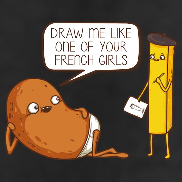 Draw Me Like One Of Your French Girls Fries Potato Funny 11oz C Handle Ceramic Mug