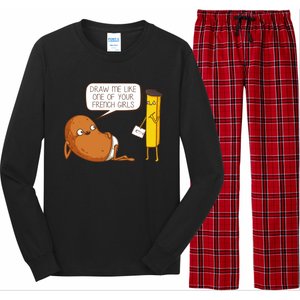 Draw Me Like One Of Your French Girls Fries Potato Funny Long Sleeve Pajama Set