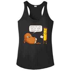 Draw Me Like One Of Your French Girls Fries Potato Funny Ladies PosiCharge Competitor Racerback Tank