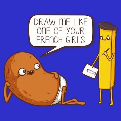 Draw Me Like One Of Your French Girls Fries Potato Funny T-Shirt
